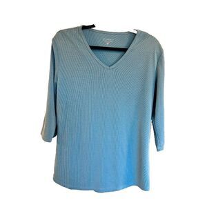 Segments Women's Blue Large 3/4 Top